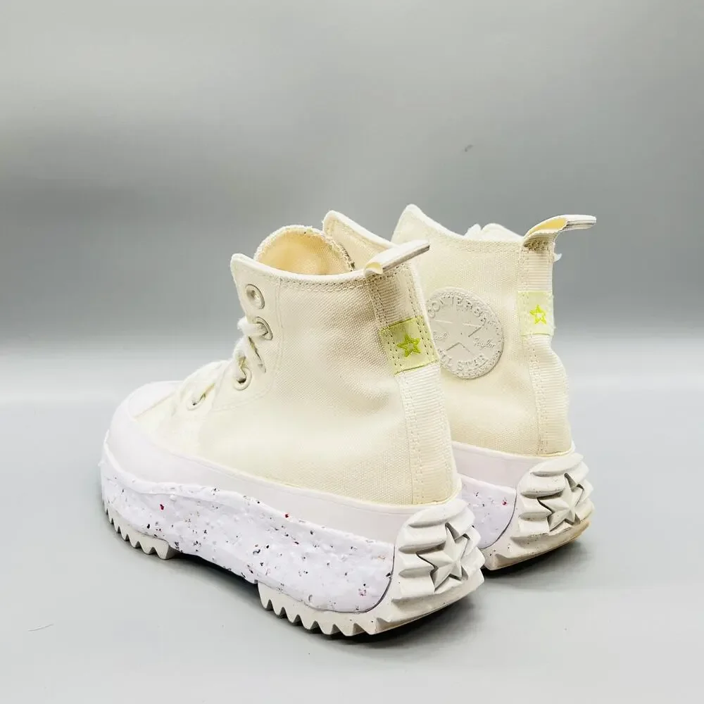 Converse Shoes Womens 6.5 Off White Canvas Run Star Hike Platform Sneakers - Picture 5 of 11